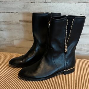 Exe Black Leather Women's Boots